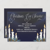 Invitation Église de service de la veille de Noël (Devant / Derrière)
