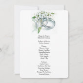 Invitation Église florale mariage espagnol (Dos)