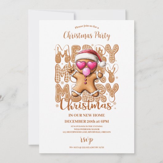 Invitation Église Gingerbread (Devant)