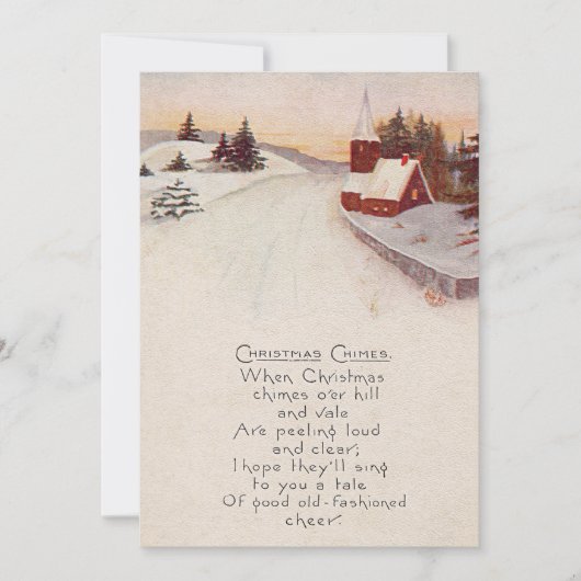 Invitation Église Noël chrétien Hiver (Devant)