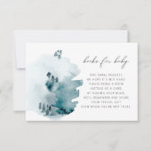 Invitation EGRET Ardoise Bleu Baby shower Livres pour bébé (Devant)