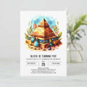 Invitation Egypte ancienne coutume Pyramides modernes Anniver (Debout devant)