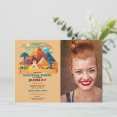 Invitation Égypte Anniversaire Pyramides (Debout devant)