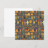 Invitation Egyptian Hieroglyphic Symbol Pattern pharaoh      (Devant / Derrière)