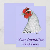 Invitation Egyptien Fayoumi : Argent Hen (Devant / Derrière)