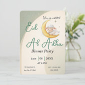Invitation Eid  Al Adha Dusty Green Sheep Dinner Party (Debout devant)
