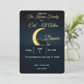 Invitation Eid  Al Adha Mubarak  Elegant Dinner  (Debout devant)