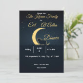 Invitation Eid  Al Adha Mubarak  Elegant Dinner inivtations (Debout devant)
