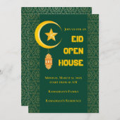 Invitation Eid al Fitr Moubarak Ramadan Kareem Moon Star (Devant / Derrière)