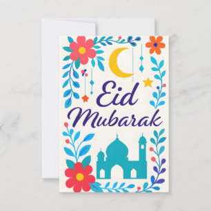 Invitation Eid Moubarak - Coloré pour les enfants Mosquée Fle