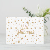 Invitation Eid Moubarak Gold Star Parties scintillant Décor é (Debout devant)