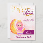 Invitation Eid Mubarak/Eid personnalisé pour les enfants (Devant)