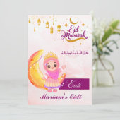 Invitation Eid Mubarak/Eid personnalisé pour les enfants (Debout devant)