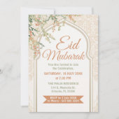 Invitation Eid Mubarak Fleurie à l'Arche Islamique (Devant)