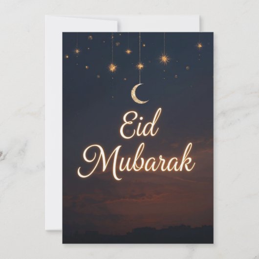 Invitation Eid mubarak Personalized modern Card (Devant)