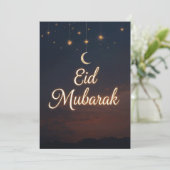 Invitation Eid mubarak Personalized modern Card (Debout devant)