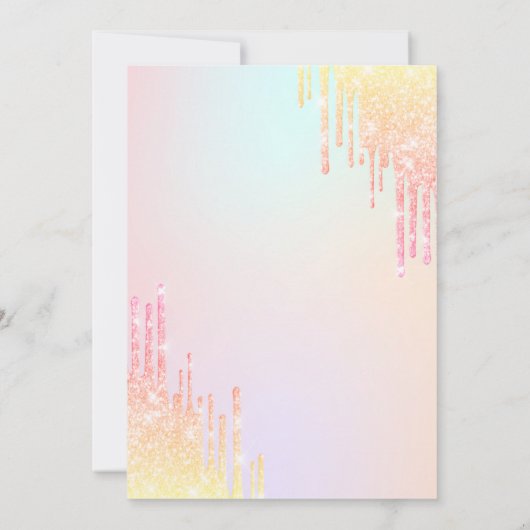 Invitation Eiffel Tower Bow Glitter Drips Sweet 16 (Dos)