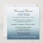 Invitation Eiffel Tower Couple Paris Mariage Réception (Dos)