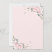 Invitation Eiffel Tower Pink Bow Flowers 40th Birthday (Dos)