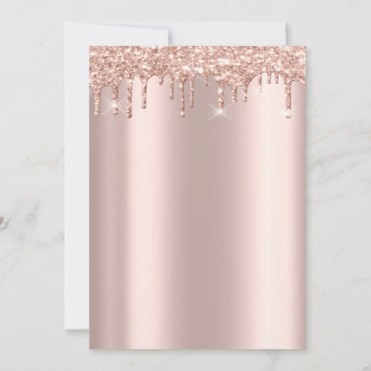 Invitation Eiffel Tower Present Balloons Rose Gold Drips (Dos)