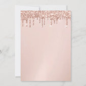 Invitation Eiffel Tower  Rose Gold Glitter Drips Sweet 16 (Dos)