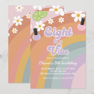 Invitation Eight est une ambiance Spa Rainbow 8e anniversaire