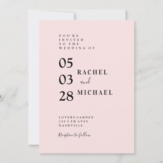 Invitation Einfache Einladung (Devant)