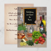 Invitation Einladung zum Essen (mit deinem Namen) (Devant / Derrière)