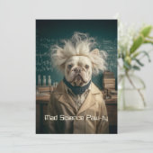 Invitation Einstein Pup in Lab Coat (Debout devant)