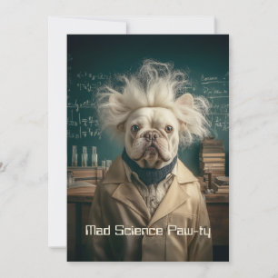 Invitation Einstein Pup in Lab Coat