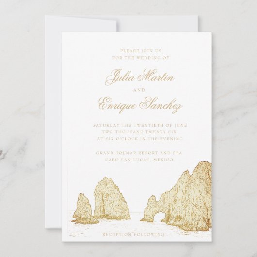Invitation El Arco Cabo San Lucas Arch Weddining (Devant)