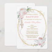 Invitation El Bautizo y Primer Añito invitación de nuestra hi (Devant / Derrière)