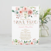 Invitation El Bautizo y Primer Añito invitación de nuestra hi (Debout devant)