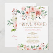 Invitation El Bautizo y Primer Añito invitación de nuestra hi (Devant / Derrière)