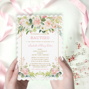 Invitation El Bautizo y Primer Añito invitación de nuestra hi