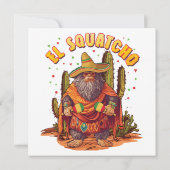 Invitation El Squatcho Bigfoot avec Maraca, Sombrero et Ponc (Dos)