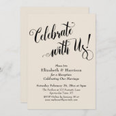 Invitation Élaborer Célébrer avec nous ! Crème Simple (Devant / Derrière)