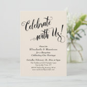 Invitation Élaborer Célébrez avec nous ! Simple Cream (Debout devant)