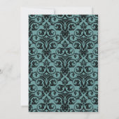 Invitation Elaborer Lt.Blue Damask Graduation (Dos)