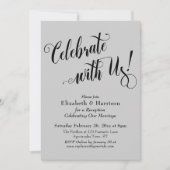 Invitation Elaborez Célébrez avec nous! Gris clair simple (Devant)
