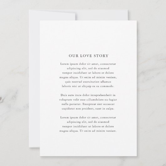 Invitation Elaine Monogram Mariage élégant (Dos)