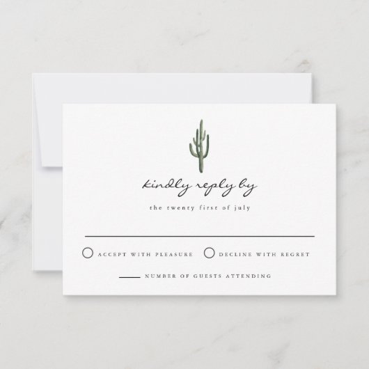 Invitation Eleanor - Aquarelle Bohemian Cactus Desert RSVP (Devant)