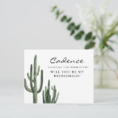 Invitation Eleanor - Bohème Aquarelle Cactus Désert (Debout devant)