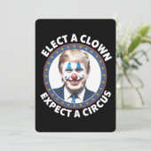 Invitation Électez Un Clown Attendez-Vous À Un Cirque Politiq (Debout devant)