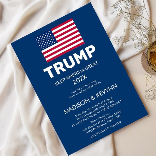 Invitation Élection Donald Trump Reprenez l'Amérique 