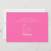 Invitation Electric Love Neon Pink Be My Maid of Honor ? (Dos)