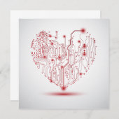 Invitation électrique de coeur (Devant / Derrière)