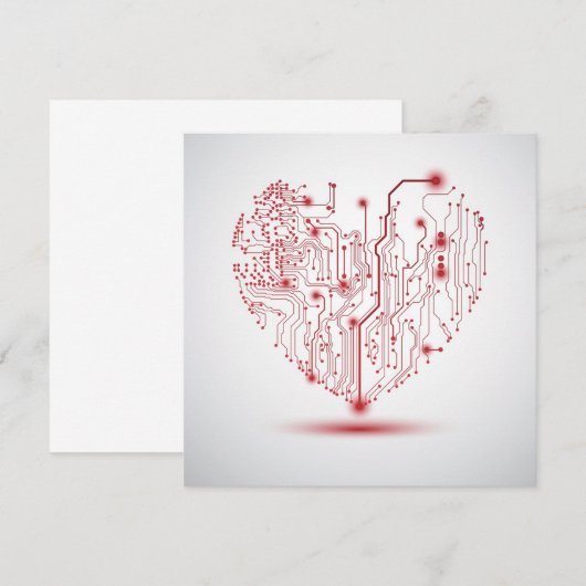 Invitation électrique de coeur (Devant / Derrière)