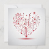 Invitation électrique de coeur (Devant)