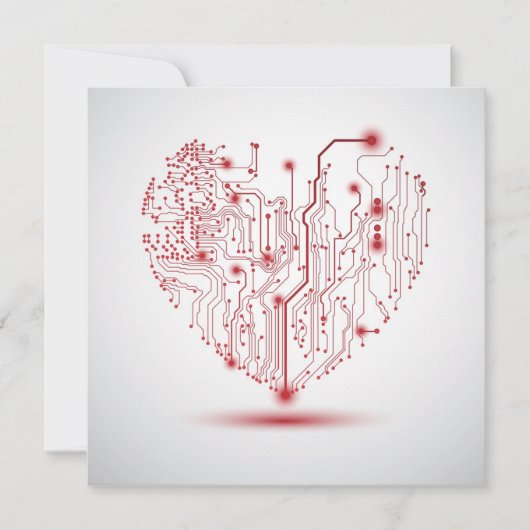 Invitation électrique de coeur (Devant)